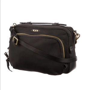 Tumi Cosmetc/ Shoulder Bag in Black Nylon